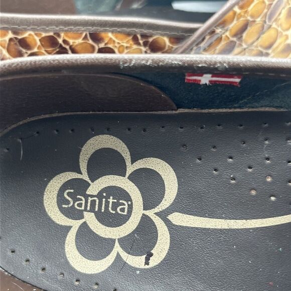 Sanita Danish Comfort Clogs Embossed Metallic Snakeskin  Size EU 41 US 9.5-10 - Picture 9 of 10